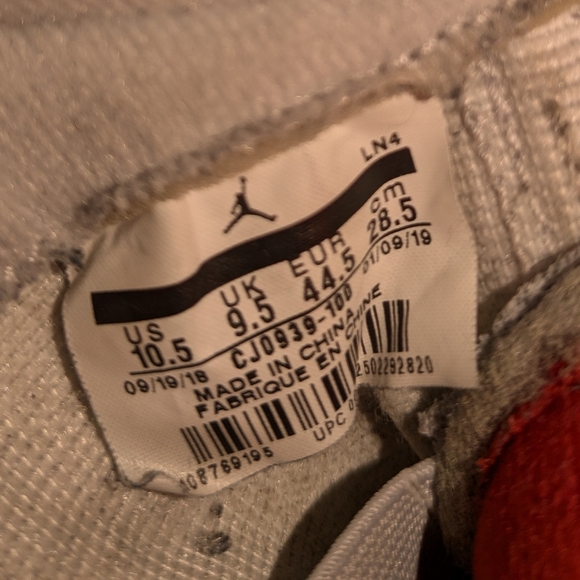 Nike Air Jordan 3 Retro "Tinker White/University Red" Men's 28.5 cm/US 10.5 - Picture 12 of 12